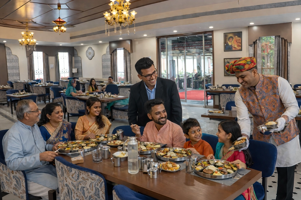 Family Group Dining at Hiramal Best Thali Restaurant Nagpur